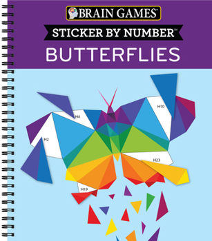 Spiral-bound Brain Games - Sticker by Number: Butterflies Book
