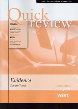Paperback Goode's Quick Review of Evidence, 6th Book