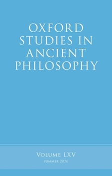 Paperback Oxford Studies in Ancient Philosophy: Volume LXV Book
