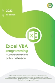 Paperback Excel VBA Programming: A Comprehensive Guide Book