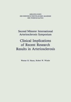 Paperback Clinical Implications of Recent Research Results in Arteriosclerosis [German] Book