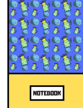 NOTEBOOK: Bold and Trendy 'Frog in a Crown with Coins' Pattern Print Novelty Gift - Frog Notebook for Kids, Boys and Girls
