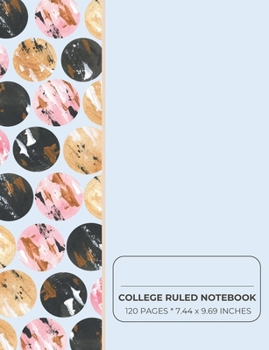 Paperback College Ruled Notebook: A Fun Retro Polka Dot Class Notebook Book