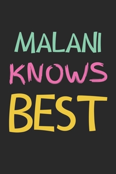 Paperback Malani Knows Best: Lined Journal, 120 Pages, 6 x 9, Malani Personalized Name Notebook Gift Idea, Black Matte Finish (Malani Knows Best Jo Book