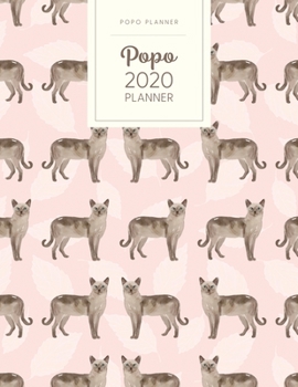 Paperback Popo 2020 Planner: Monthly Weekly Daily - Dated With Todo Notes - Tonkinese Pink Book