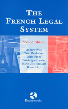 Paperback The French Legal System Book