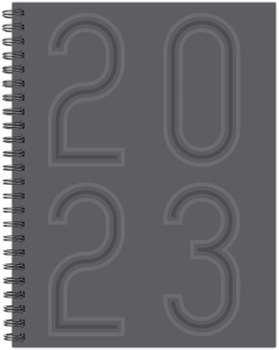 Spiral-bound Classic Charcoal 6.5 X 8.5 Softcover Weekly Planner Book