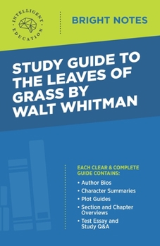 Paperback Study Guide to The Leaves of Grass by Walt Whitman Book