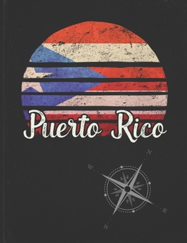Puerto Rico: Puerto Rican Vintage Flag Personalized Retro Gift Idea for Coworker Friend or Boss  Planner Daily Weekly Monthly Undated Calendar Organizer Journal