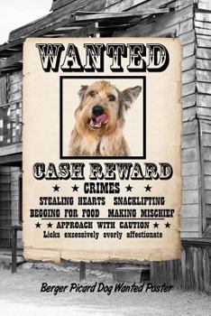 Paperback Berger Picard Dog Wanted Poster: Isometric Dot Drawing Paper Notebook Featuring 120 Pages 6x9 Book