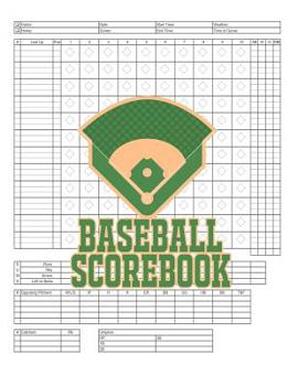 Paperback Baseball Scorebook: 100 Scoring Sheets For Baseball and Softball Games, Glover's Scorebooks, Large (8.5X 11) Book