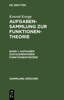 Hardcover Aufgaben Zur Elementaren Funktionentheorie [German] Book