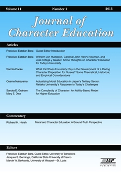 Paperback Journal of Character Education Vol 11 Issue 1 Book