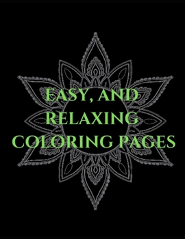 Paperback Easy, and Relaxing Coloring Pages Book