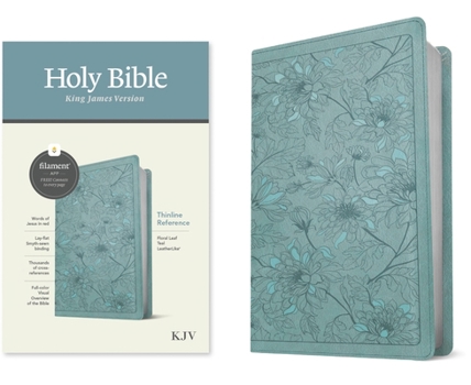 Imitation Leather KJV Thinline Reference Bible, Filament Enabled (Leatherlike, Floral Leaf Teal, Red Letter) Book