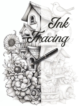Paperback Ink Tracing: Trace and Color Book Featuring Beautiful Whimsical Birdhouses. Book