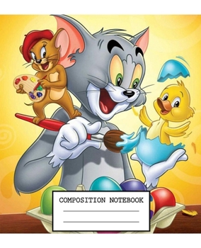 Composition Notebook: Tom and Jerry Soft Glossy Cover Wide Ruled Lined Pages Book 7.5 x 9.25 Inches 110 Pages