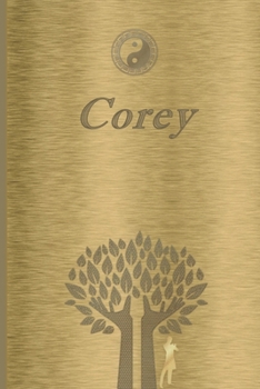 Corey: Personalized Name Journal/Notebook for Men - Masculine Metal-look Cover with Lined Writing Pages