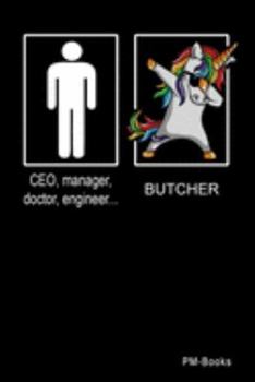 Paperback Butcher: Blanko A5 Notizbuch oder Heft f?r Metzger Book