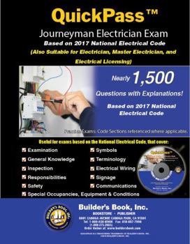 Perfect Paperback Journeyman Electrician QuickPass Exam Guide based on the 2017 NEC Book