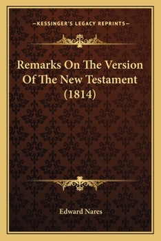 Paperback Remarks On The Version Of The New Testament (1814) Book