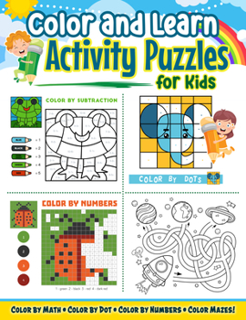 Paperback Color and Learn Activity Puzzles for Kids Book