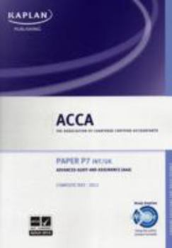 Paperback Acca Complete Study Text: P7 AAA (Advanced Audit & Assurance) Int Book