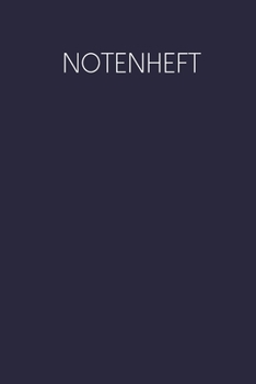 Paperback Notenheft: Notenheft für Schüler und Studenten - Motiv: Dunkelblau [German] Book