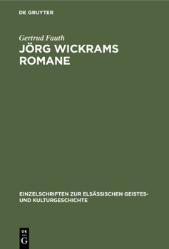 Hardcover Jörg Wickrams Romane [German] Book
