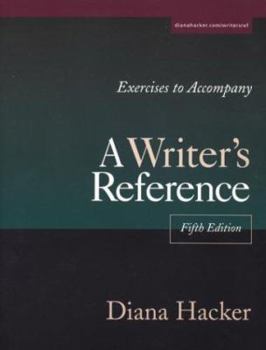 Paperback Exercises to Accompany a Writer's Reference: Large Trim Size Book