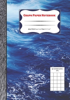 Paperback Graph Paper Notebook: Quad Ruled 4x4 - 110 Pages - 7" x 10" Squared Graphing Paper * Blank Notebook * Grid Paper * Softback ...(Composition Book