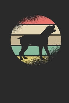 Rottweiler Retro: Rottweiler Dogs Notebook, Dotted Bullet (6" x 9" - 120 pages) ~ Animal Themed Notebook for Daily Journal, Diary, and Gift