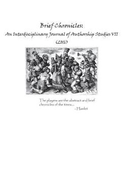 Paperback Brief Chronicles Vol. 7: An Interdisciplinary Journal of Authorship Studies Book
