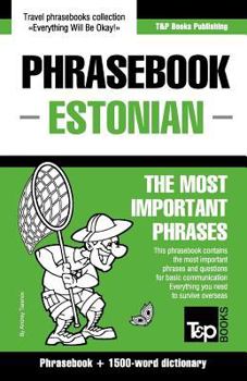 Paperback English-Estonian phrasebook & 1500-word dictionary Book