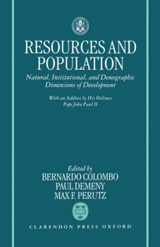 Hardcover Resources and Population: Natural, Institutional, and Demographic Dimensions of Development Book