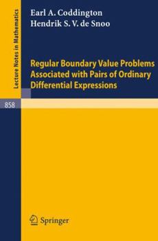 Paperback Regular Boundary Value Problems Associated with Pairs of Ordinary Differential Expressions Book