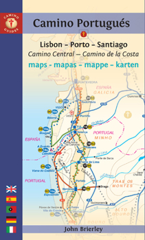 Paperback Camino Portugués Maps - Mapas - Mappe - Karten: Lisboa - Porto - Santiago / Camino Central - Camino de la Costa Book