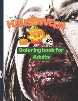 Paperback Halloween coloring book for Adults Book