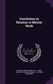 Hardcover Ventilation in Relation to Mental Work Book
