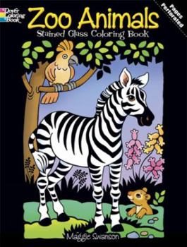 Paperback Zoo Animals Stained Glass Coloring Book