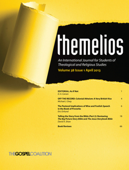 Paperback Themelios, Volume 38, Issue 1 Book