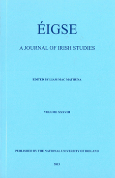 Paperback Eigse: A Journal of Irish Studies: Volume 38 Book