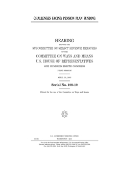 Paperback Challenges facing pension plan funding Book