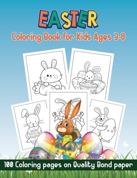 Paperback Easter coloring book for kids ages 3-8: Funny Easter Coloring Book, easter Book, Unique And High Quality Images Coloring Pages - cute bunny and easter Book