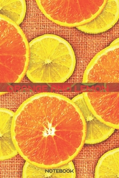 Paperback Orange and Lemon Notebook: Great notebook with a simple cover (110 Pages, Checkered, 6X9) Book