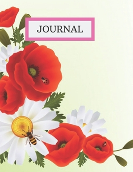 RULED NOTEBOOK: JOURNAL, VINTAGE BOTANICAL GARDEN DESIGN FLORAL/ FLOWERS PAPERBACK, DIARY, COMPOSITION NOTEBOOK. PERFECT FOR WRITING IN, SKETCHING, ... OF ALL AGES.  Diary, Planner, Gratitude, Wri