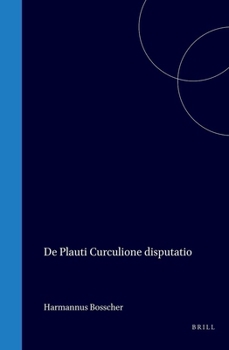 Hardcover de Plauti Curculione Disputatio [Latin] Book