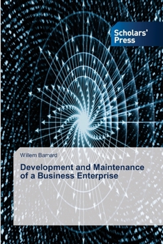 Paperback Development and Maintenance of a Business Enterprise Book