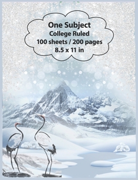 Paperback One Subject College Ruled 100 sheets / 200 pages 8.5 x 11 in: One Subject Book, Student Journal, School Student Book, College Student Journal, Elegant Book