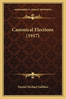 Paperback Canonical Elections (1917) Book